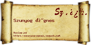 Szunyog Ágnes névjegykártya